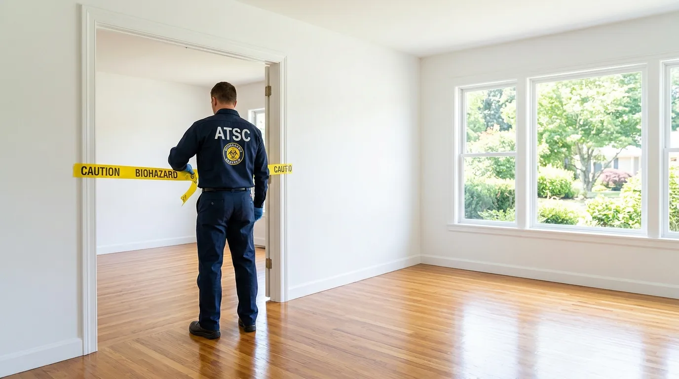 Certified biohazard cleanup crew performing Trauma Scene Cleanup in Ives Estates